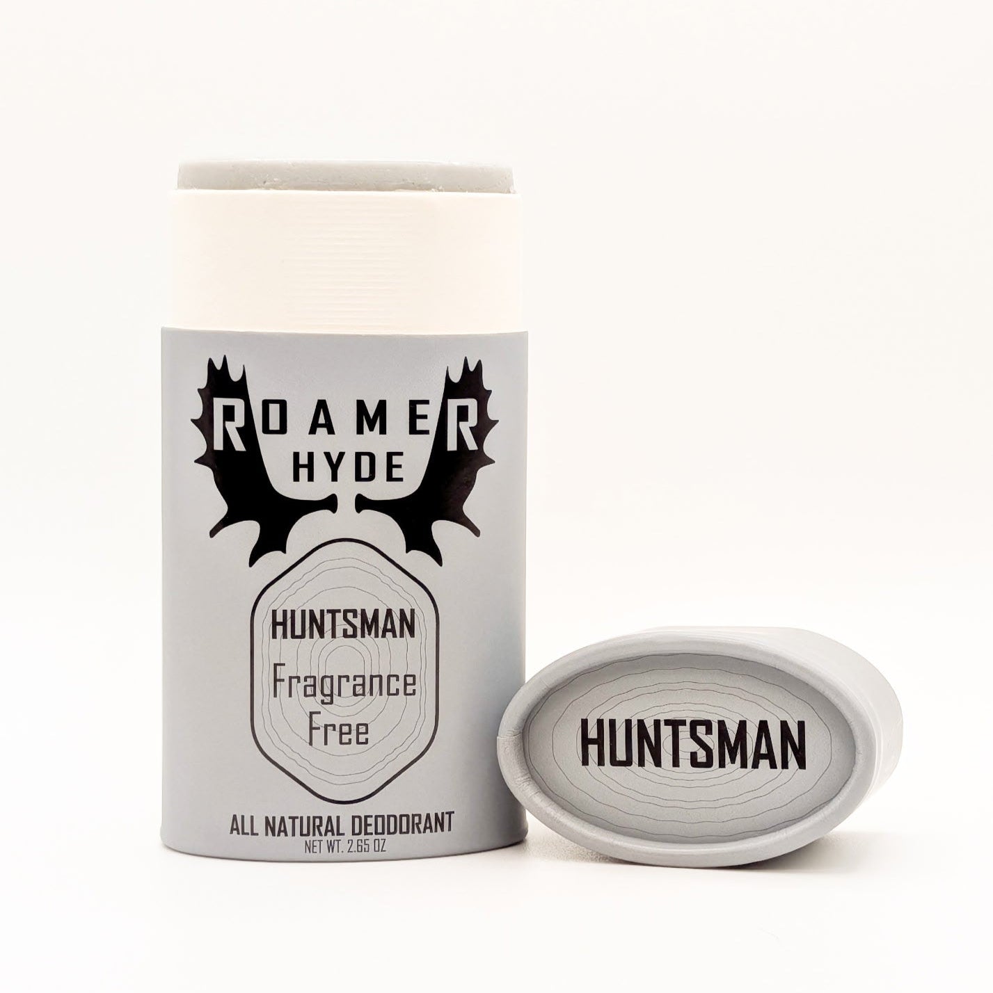 Roamer Hyde Huntsman fragrance-free deodorant on a white background